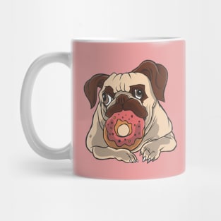 Playful Pug with Donut Mug